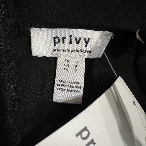 NWT Perfectly Sultry Black Sheer Mesh Bustier Wide-Leg Jumpsuit Size Small - Picture 8 of 9